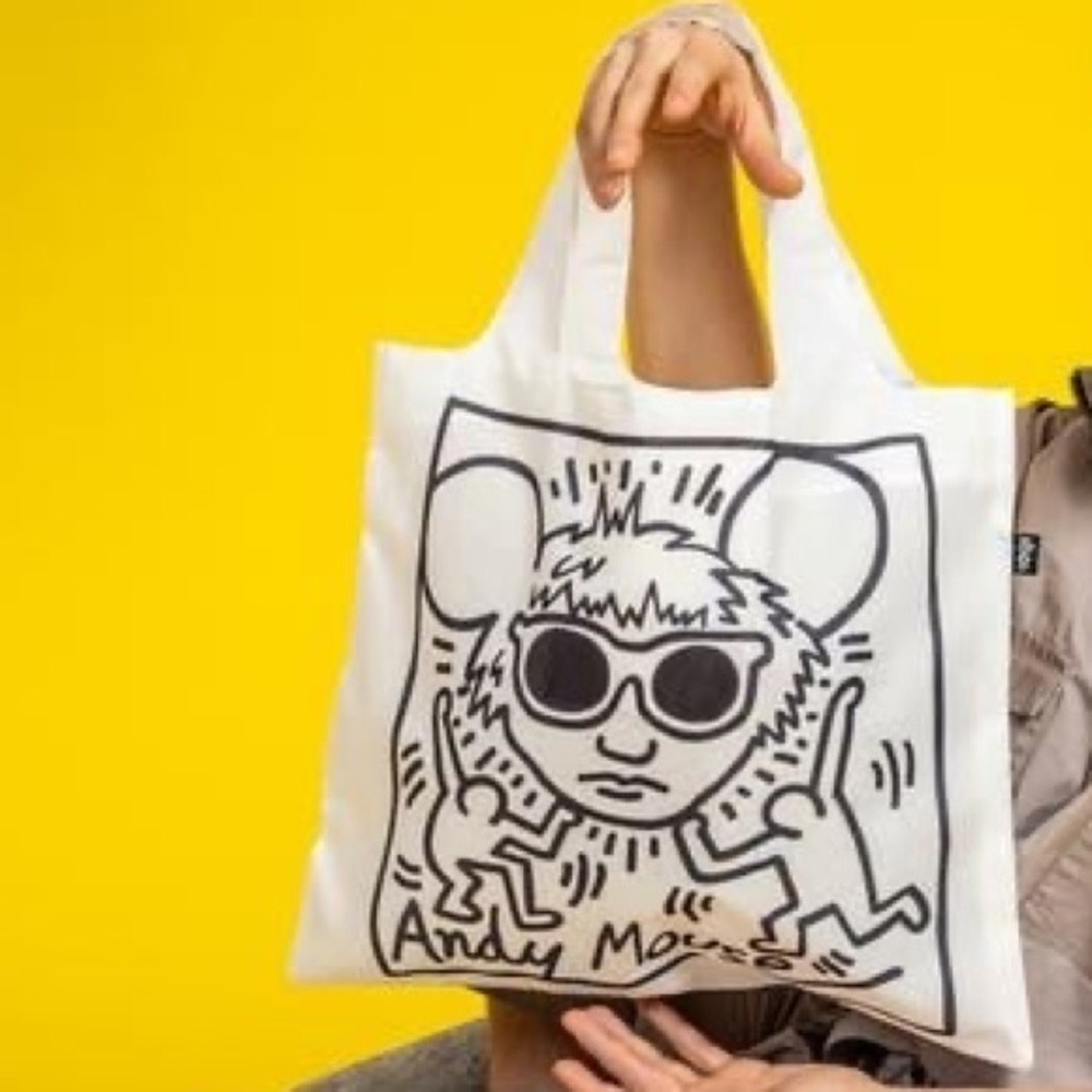 Keith Haring "Andy Mouse" reusable tote bag